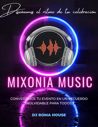 Imagen del logo de Mixonia music y DJ Roma House
